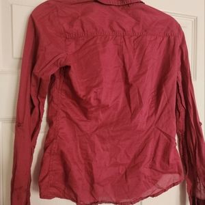 Red Button Down Shirt Size XS